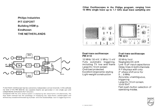 Oscilloscope PM3233; Philips; Eindhoven (ID = 1605946) Equipment