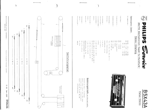 Pallas Stereo B5X43A /22; Philips; Eindhoven (ID = 374565) Radio