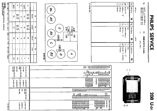 Philetta 208U-08; Philips; Eindhoven (ID = 2009923) Radio