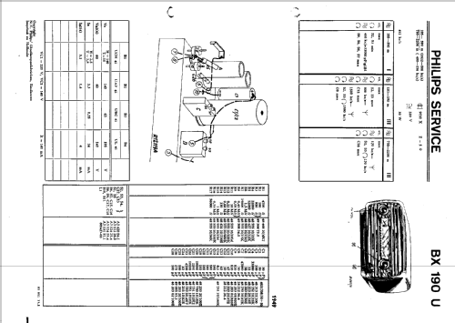 Philettina BX190U /00 /06; Philips; Eindhoven (ID = 42413) Radio