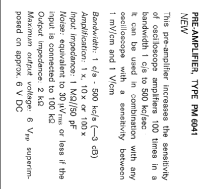 PM6041; Philips; Eindhoven (ID = 240717) Equipment