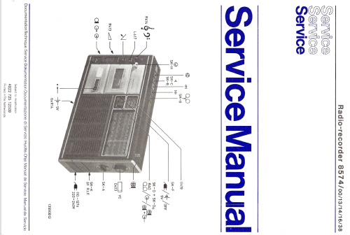 Radio-Recorder 8574 /14; Philips; Eindhoven (ID = 1140023) Radio