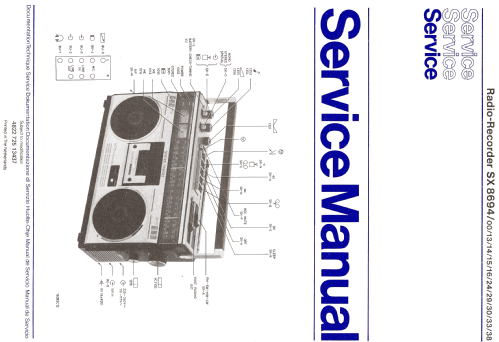 Radio-Recorder SX8694 /00; Philips; Eindhoven (ID = 1165341) Radio