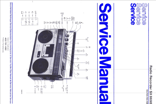 Radio-Recorder SX8698 /63; Philips; Eindhoven (ID = 1172961) Radio