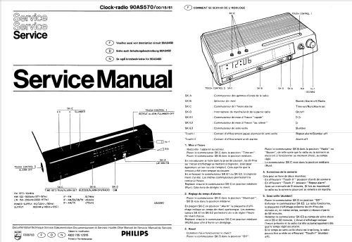 Clock-radio 90AS570 /00; Philips Hong Kong (ID = 2555612) Radio