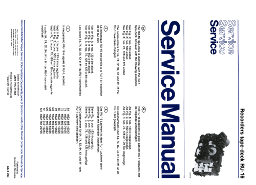 Tape Deck Mechanism RU-16; Philips; Eindhoven (ID = 2578839) R-Player