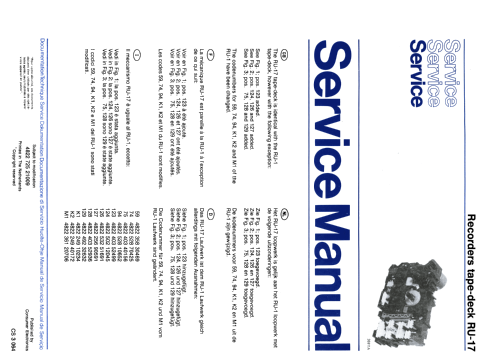 Tape Deck Mechanism RU-17; Philips; Eindhoven (ID = 2578842) R-Player