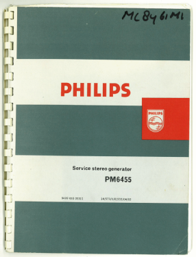 Stereo Generator PM 6455 /03; Philips; Eindhoven (ID = 3068918) Equipment