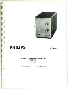 Stereo Generator PM 6455 /03; Philips; Eindhoven (ID = 3068919) Equipment