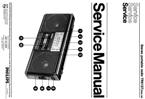 Stereo Portable Radio TR6127 /05S /19S; Philips; Eindhoven (ID = 1920262) Radio