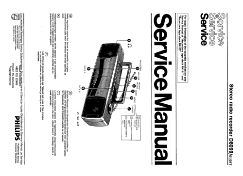 Stereo Radio Cassette Recorder D8099 /01 /01T; Philips; Eindhoven (ID = 2580675) Radio
