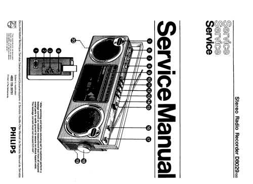 Stereo Radio Recorder D8029 /00; Philips; Eindhoven (ID = 2578675) Radio