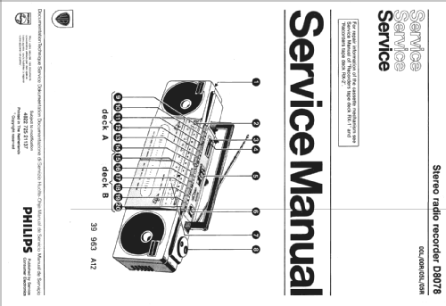 Stereo Radio Recorder D8078 /00R /05R; Philips; Eindhoven (ID = 683356) Radio