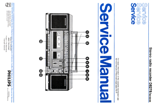 Stereo-Radio-Recorder D8278 /00 /02 /05; Philips; Eindhoven (ID = 2113710) Radio
