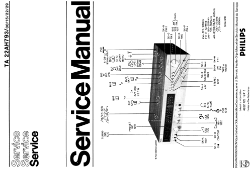 TA 22AH793 /00 /15 /22 /28 /29; Philips; Eindhoven (ID = 2040005) Radio