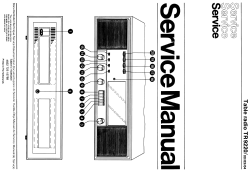 Table Radio TR9220 /00 /03 /04; Philips; Eindhoven (ID = 1903224) Radio