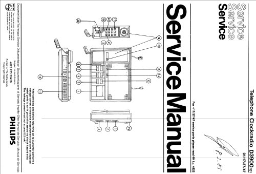 Telephone-Clockradio D3900 /01 /17 /37 /47; Philips; Eindhoven (ID = 1975794) Radio