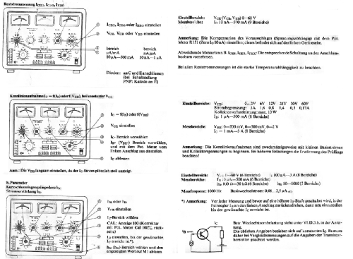 Transistor analyzer PM6505 and PM6505A; Philips; Eindhoven (ID = 1489989) Equipment