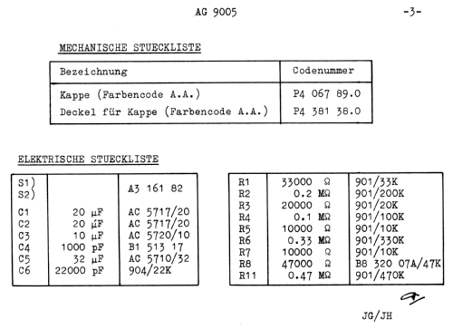 Transistor-NF-Vorverstärker AG9005; Philips; Eindhoven (ID = 1680657) Ampl/Mixer