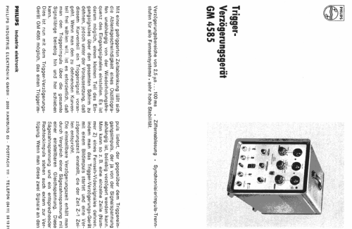 Trigger delay unit GM4585; Philips; Eindhoven (ID = 2152833) Equipment