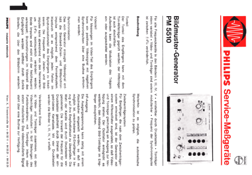 TV Pattern-Generator PM5510; Philips; Eindhoven (ID = 472450) Equipment