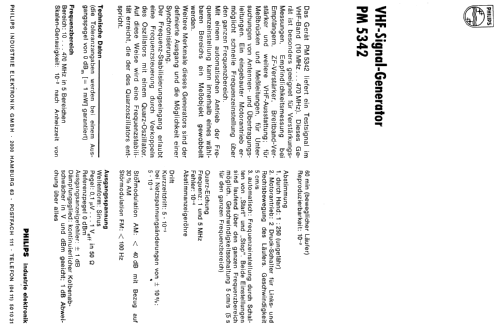 VHF-Signal-Generator PM5342; Philips; Eindhoven (ID = 2153084) Equipment