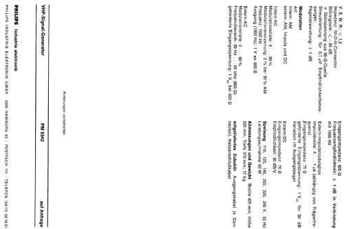 VHF-Signal-Generator PM5342; Philips; Eindhoven (ID = 2153085) Equipment