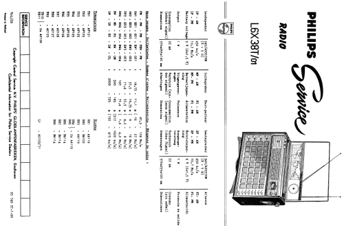 Weltempfänger L6X38T /01; Philips; Eindhoven (ID = 2048827) Radio