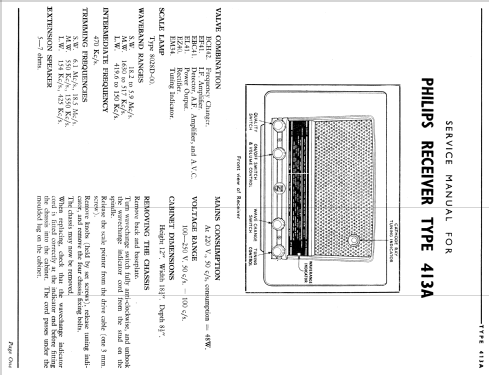 413A /15; Philips Electrical, (ID = 1898979) Radio