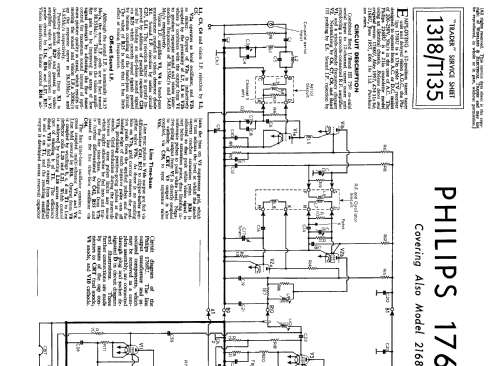 Television Receiver 2168U; Philips Electrical, (ID = 2318643) Television