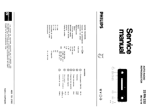 22RN232 /00; Philips Ibérica, (ID = 734587) Car Radio