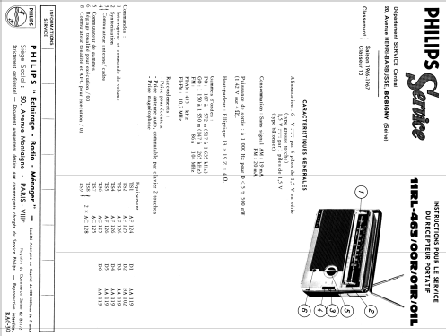 11RL463 /00R /01R /01L; Philips France; (ID = 1484063) Radio