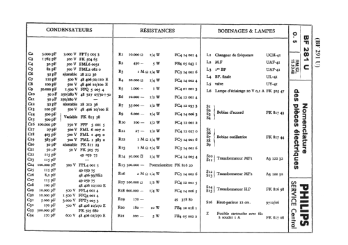 BF291U; Philips France; (ID = 966075) Radio