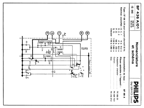 BF436A /01; Philips France; (ID = 2169758) Radio