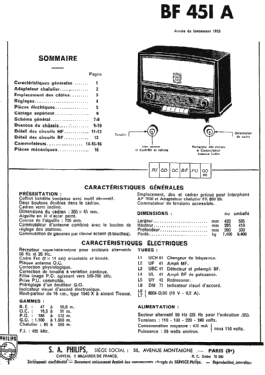 BF451A; Philips France; (ID = 2969472) Radio