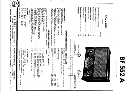 BF552A ; Philips France; (ID = 2066931) Radio