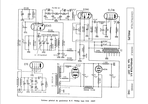 Generateur B.F. GM2307; Philips France; (ID = 818771) Equipment