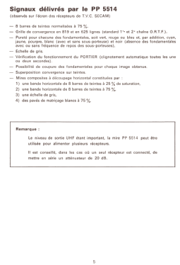 Générateur de mire couleur - Standard Secam PP5514 /01; Philips France; (ID = 2853071) Equipment