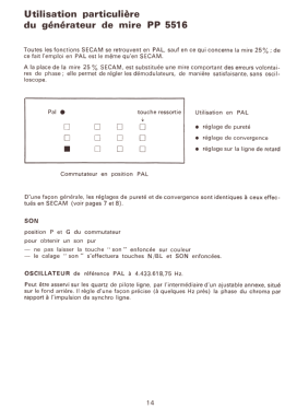 Générateur de mire couleur - Standard Secam PP5514 /01; Philips France; (ID = 2853081) Equipment