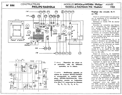 HF548 AM FM; Philips France; (ID = 95683) Radio