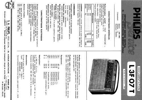 L3F07T; Philips France; (ID = 1966167) Radio