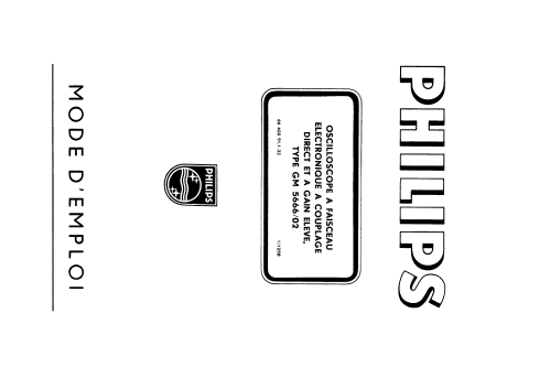 Oscilloscope GM5666 /02; Philips France; (ID = 1735971) Equipment