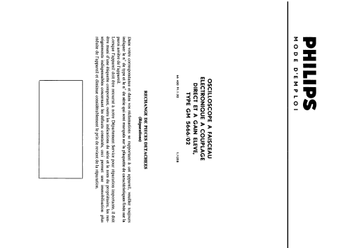 Oscilloscope GM5666 /02; Philips France; (ID = 1735972) Equipment
