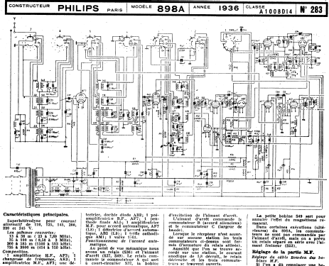 Sonate 898A; Philips France; (ID = 98545) Radio