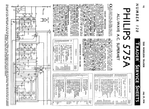 575A; Philips Electrical, (ID = 1030128) Radio