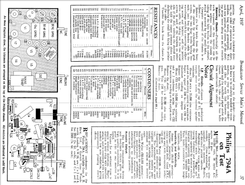 794A; Philips Electrical, (ID = 1252760) Radio