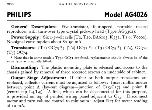 AG4026; Philips Electrical, (ID = 600479) R-Player