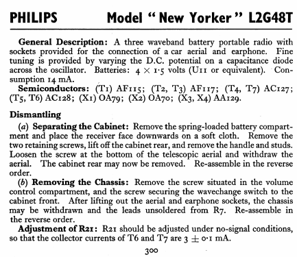 New Yorker L2G48T; Philips Electrical, (ID = 825073) Radio