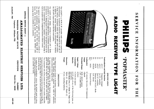 Popmaster 141T; Philips Electrical, (ID = 1243261) Radio