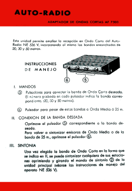 Adaptador de Ondas Cortas AF7503 /06 /12; Philips Ibérica, (ID = 3087066) Converter